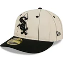gorra-plana-beige-ajustada-59fifty-retro-crown-linen-de-chicago-white-sox-mlb-de-new-era