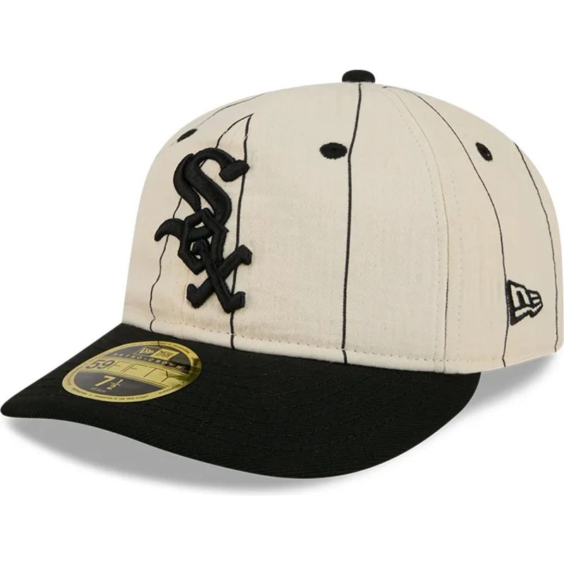 cappello-piatto-beige-regolabile-59fifty-retro-crown-linen-dei-chicago-white-sox-mlb-di-new-era