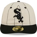 cappello-piatto-beige-regolabile-59fifty-retro-crown-linen-dei-chicago-white-sox-mlb-di-new-era