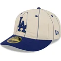cappellino-curvo-beige-regolabile-59fifty-retro-crown-linen-dei-los-angeles-dodgers-mlb-di-new-era