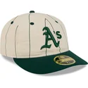 gorra-curva-beige-ajustada-59fifty-retro-crown-linen-de-oakland-athletics-mlb-de-new-era