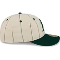 cappellino-curvo-beige-regolabile-59fifty-retro-crown-linen-di-oakland-athletics-mlb-di-new-era