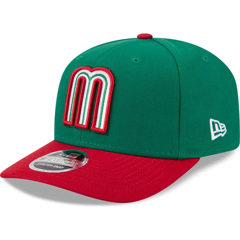 gorra-curva-verde-y-roja-snapback-9seventy-stretch-snap-mexico-2026-world-baseball-classic-de-new-era