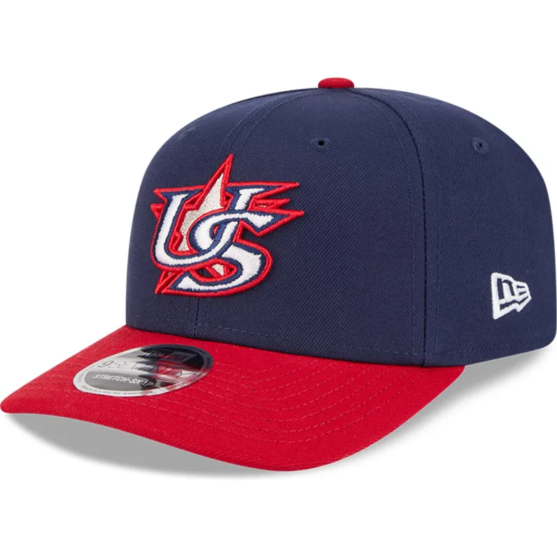 cappellino-curvo-blu-marino-e-rosso-snapback-9seventy-stretch-snap-usa-2026-world-baseball-classic-di-new-era