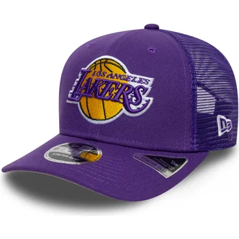 Cappellino trucker viola 9SEVENTY Stretch Snap Eg dei Los Angeles Lakers NBA di New Era