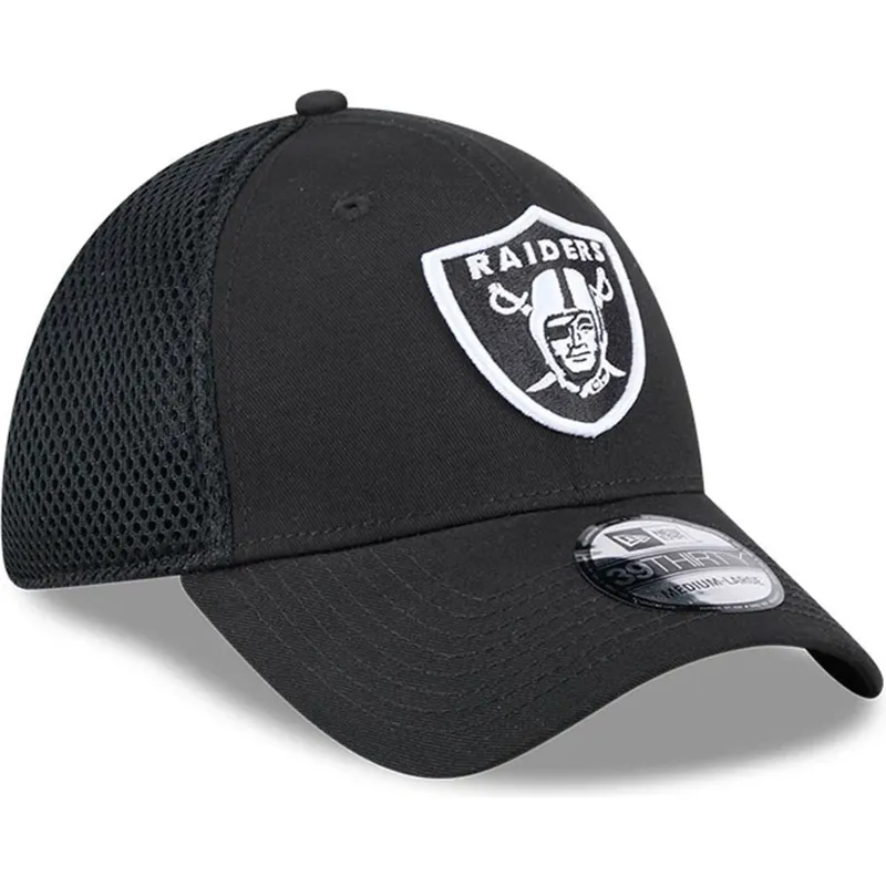 cappellino-trucker-nero-aderente-39thirty-evergreen-neo-dei-las-vegas-raiders-nfl-di-new-era