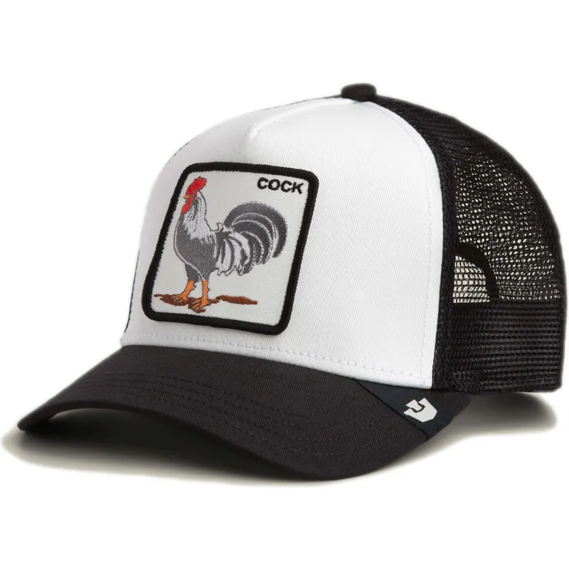 cappellino-trucker-bianco-e-nero-gallo-cock-rooster-the-farm-di-goorin-bros