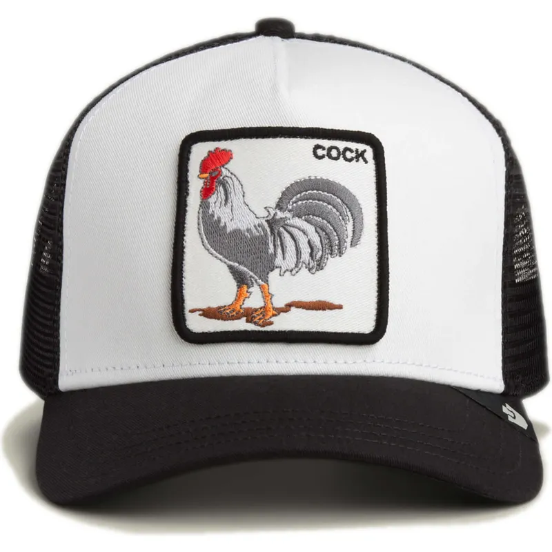 cappellino-trucker-bianco-e-nero-gallo-cock-rooster-the-farm-di-goorin-bros