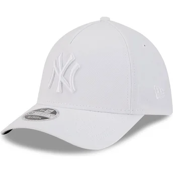 Cappellino curvo bianco regolabile con logo bianco 39THIRTY M-Crown A Frame dei New York Yankees MLB di New Era