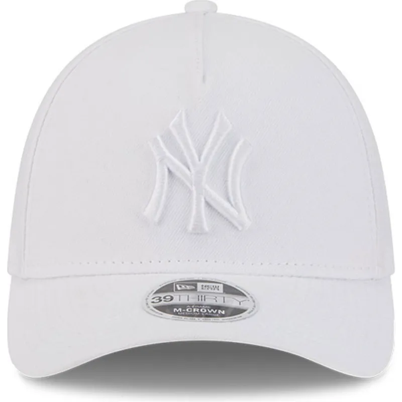 cappellino-curvo-bianco-regolabile-con-logo-bianco-39thirty-m-crown-a-frame-dei-new-york-yankees-mlb-di-new-era
