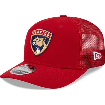 Cappellino trucker rosso 9SEVENTY Stretch Snap Evergreen dei Florida Panthers NHL di New Era