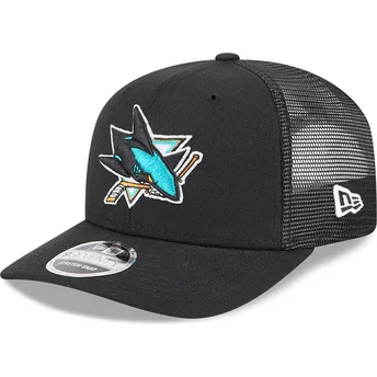 Cappellino trucker nero 9SEVENTY Stretch Snap Evergreen di San Jose Sharks NHL di New Era