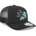 cappellino-trucker-nero-9seventy-stretch-snap-evergreen-di-san-jose-sharks-nhl-di-new-era