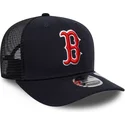 cappellino-trucker-blu-navy-9seventy-stretch-snap-evergreen-di-boston-red-sox-mlb-di-new-era