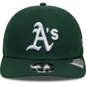 cappellino-trucker-verde-9seventy-stretch-snap-evergreen-di-oakland-athletics-mlb-di-new-era