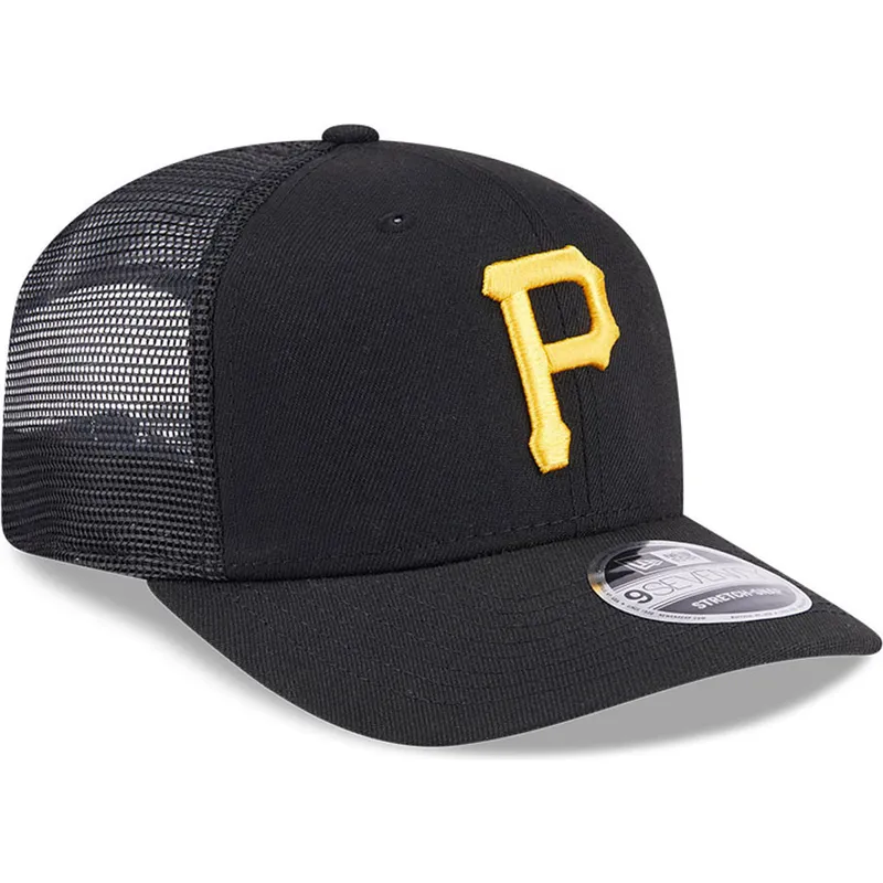 cappellino-trucker-nero-9seventy-stretch-snap-evergreen-dei-pittsburgh-pirates-mlb-di-new-era