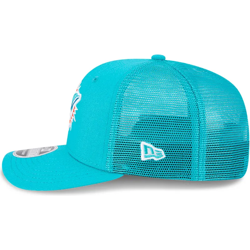 cappellino-trucker-blu-9seventy-stretch-snap-evergreen-dei-miami-dolphins-nfl-di-new-era