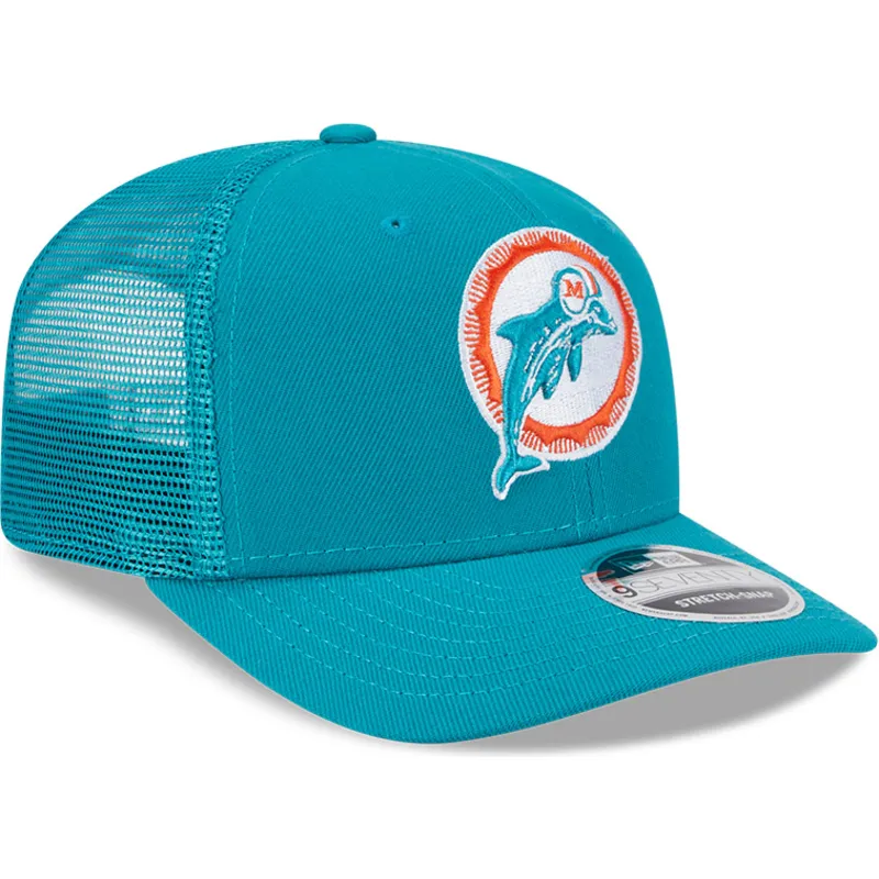 cappellino-trucker-blu-9seventy-stretch-snap-evergreen-helmet-dei-miami-dolphins-nfl-di-new-era