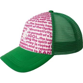 Cappellino trucker verde Fine Print di Kangol