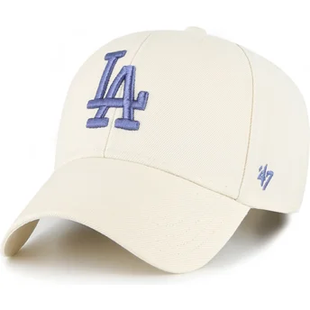 Cappellino curvo beige snapback con logo blu MVP dei Los Angeles Dodgers MLB di 47 Brand