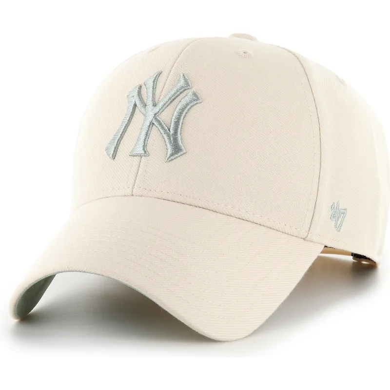 cappellino-curvo-beige-snapback-mvp-ballpark-di-new-york-yankees-mlb-di-47-brand