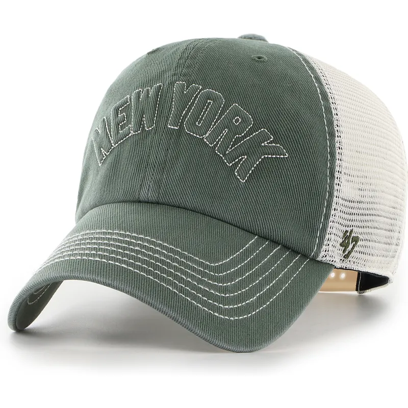 cappellino-trucker-verde-clean-up-trailer-script-mesh-dei-new-york-yankees-mlb-di-47-brand