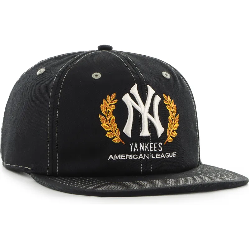cappello-piatto-nero-snapback-captain-rl-keepsake-dei-new-york-yankees-mlb-di-47-brand