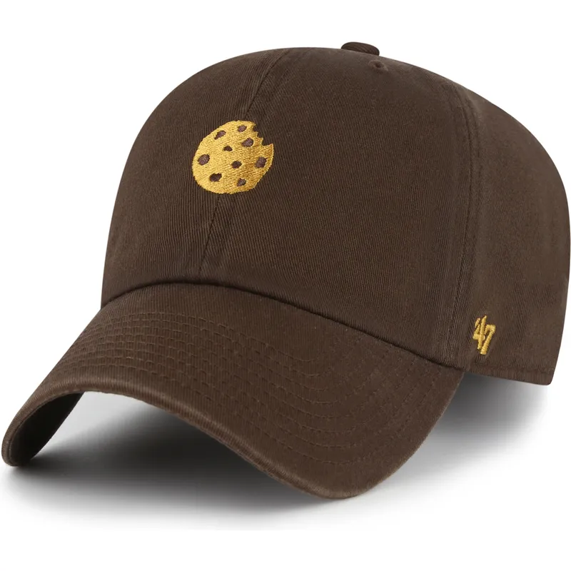 gorra-curva-marron-ajustable-cookie-clean-up-food-base-runner-icon-de-47-brand