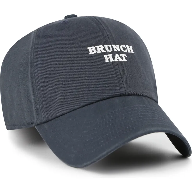 cappellino-curvo-blu-marino-regolabile-brunch-hat-clean-up-phrase-base-runner-icon-di-47-brand