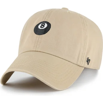 Cappellino curva khaki regolabile 8-Ball Clean Up Base Runner Icon di 47 Brand