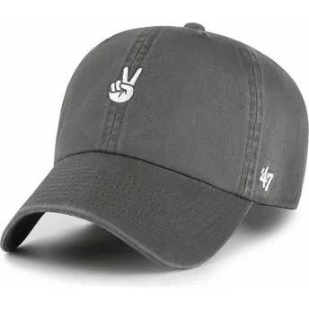 Gorra curva gris ajustable Peace Clean Up Base Runner Icon de 47 Brand