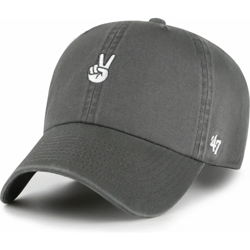 gorra-curva-gris-ajustable-peace-clean-up-base-runner-icon-de-47-brand