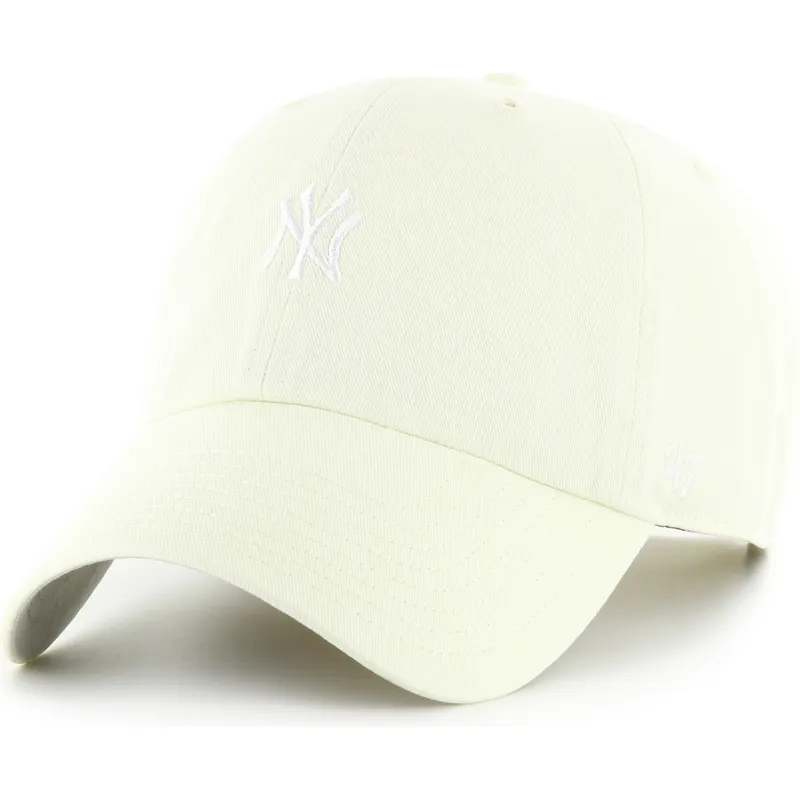 cappellino-curvo-giallo-chiaro-regolabile-clean-up-base-runner-dei-new-york-yankees-mlb-di-47-brand