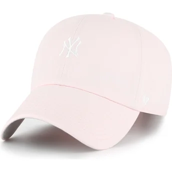 Cappellino curvo rosa chiaro regolabile Clean Up Base Runner dei New York Yankees MLB di 47 Brand
