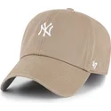 cappellino-curvo-marrone-regolabile-clean-up-base-runner-dei-new-york-yankees-mlb-di-47-brand