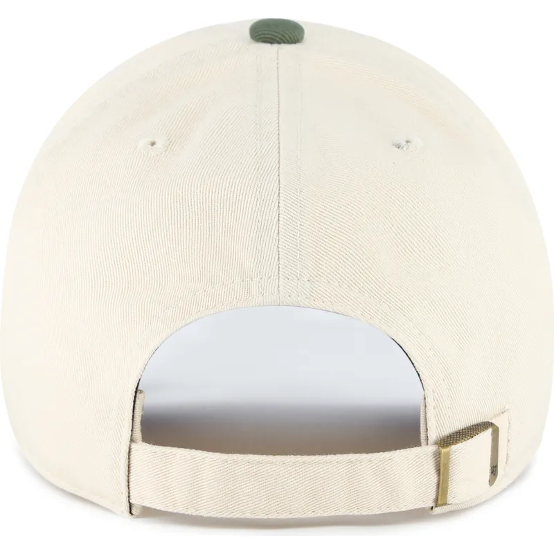 cappellino-curvo-beige-e-verde-regolabile-clean-up-two-tone-no-loop-label-dei-new-york-yankees-mlb-di-47-brand