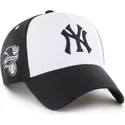 cappellino-curvo-nero-e-bianco-snapback-mvp-replica-sure-shot-di-new-york-yankees-mlb-di-47-brand