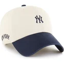 cappellino-curvo-beige-e-blu-marino-regolabile-clean-up-base-runner-sure-shot-two-tone-dei-new-york-yankees-mlb-di-47-brand