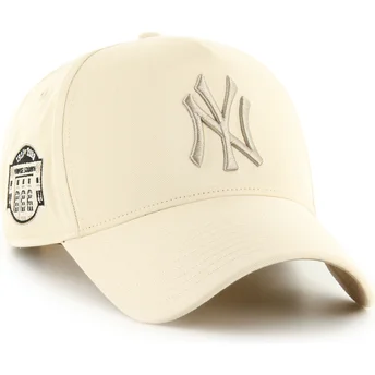 Cappellino curvo beige snapback con logo beige MVP DT Sure Shot Two Tone Cotton dei New York Yankees MLB di 47 Brand