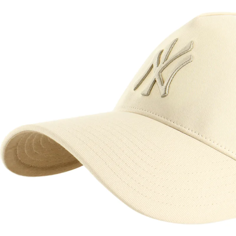 cappellino-curvo-beige-snapback-con-logo-beige-mvp-dt-sure-shot-two-tone-cotton-dei-new-york-yankees-mlb-di-47-brand