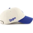 cappellino-curvo-beige-e-blu-regolabile-clean-up-base-runner-sure-shot-two-tone-dei-los-angeles-dodgers-mlb-di-47-brand