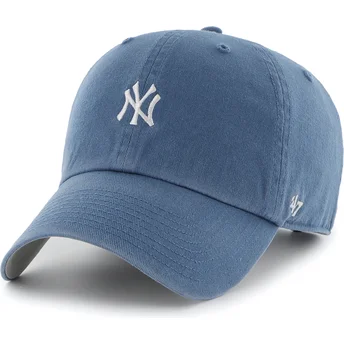 Cappellino curvo blu regolabile Clean Up Base Runner dei New York Yankees MLB di 47 Brand