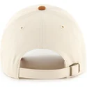 gorra-curva-beige-y-marron-ajustable-clean-up-mini-script-suede-visor-de-oakland-athletics-mlb-de-47-brand