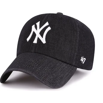 Cappellino curvo nero regolabile Clean Up Lennon dei New York Yankees MLB di 47 Brand