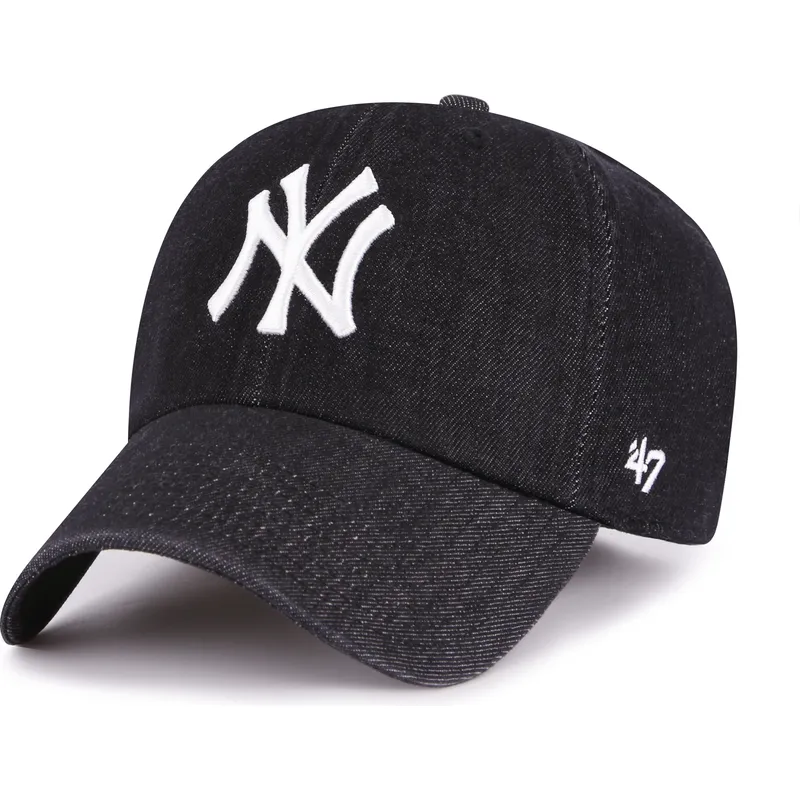 cappellino-curvo-nero-regolabile-clean-up-lennon-dei-new-york-yankees-mlb-di-47-brand