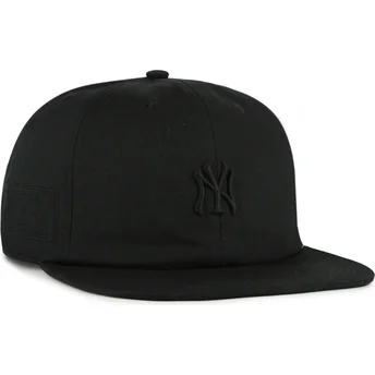 Cappello piatto nero snapback con logo nero Captain RL Contemporary dei New York Yankees MLB di 47 Brand