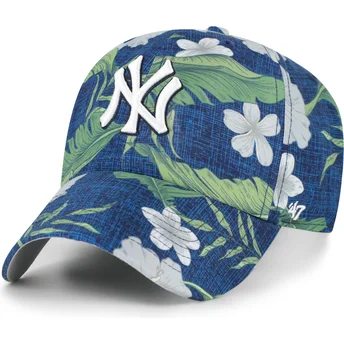 Cappellino curvo blu marino regolabile Clean Up Beach Side dei New York Yankees MLB di 47 Brand