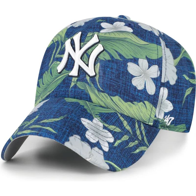 cappellino-curvo-blu-marino-regolabile-clean-up-beach-side-dei-new-york-yankees-mlb-di-47-brand