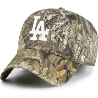 Cappellino curvo mimetico regolabile Clean Up Realtree dei Los Angeles Dodgers MLB di 47 Brand