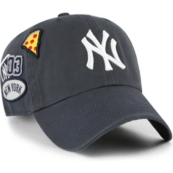Cappellino curvo blu marino regolabile Clean Up Badges Vintage dei New York Yankees MLB di 47 Brand